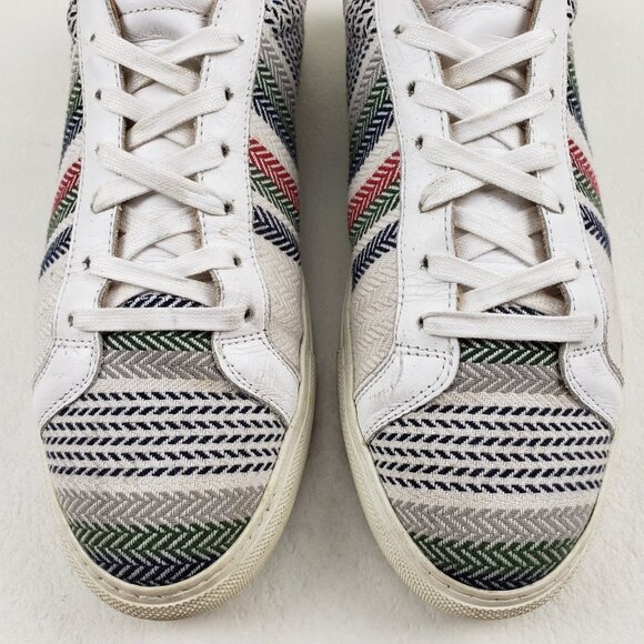 Taft Classic Striped Sneaker Mens 9 Multicolor Lace Up Casual Shoe Portugal - Picture 5 of 14